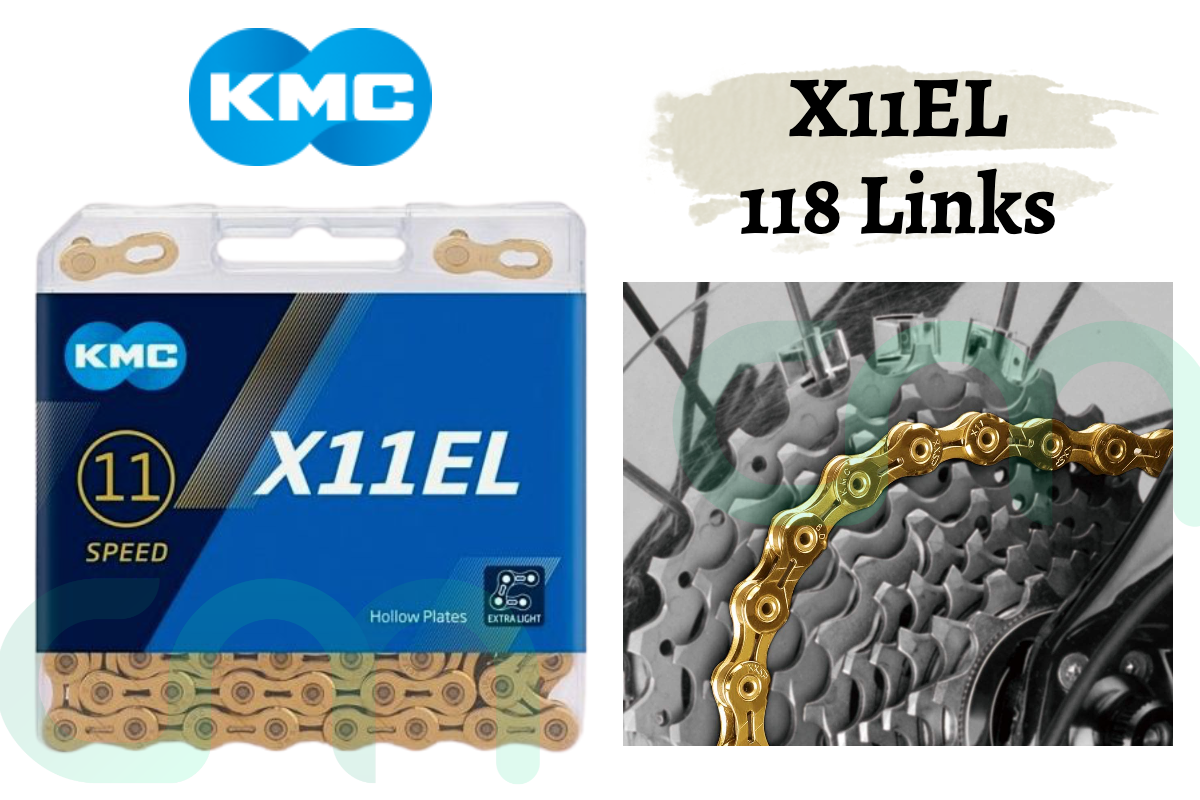 KMC X11EL 118 Links Chain (Gold) Shimano & SRAM w/ missing link New