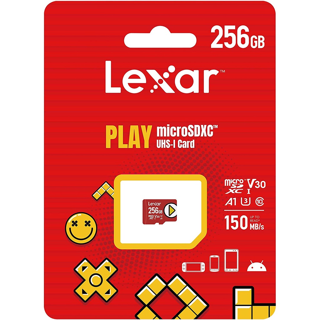 Lexar Play 256GB microSDXC UHS-I Class 10 150MB/s Gaming Devices LMSPLAY256G-BNNNG
