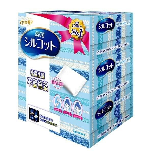 Unicharm Silcot Velvet Touch Cotton 82 Sheets for 3 packs