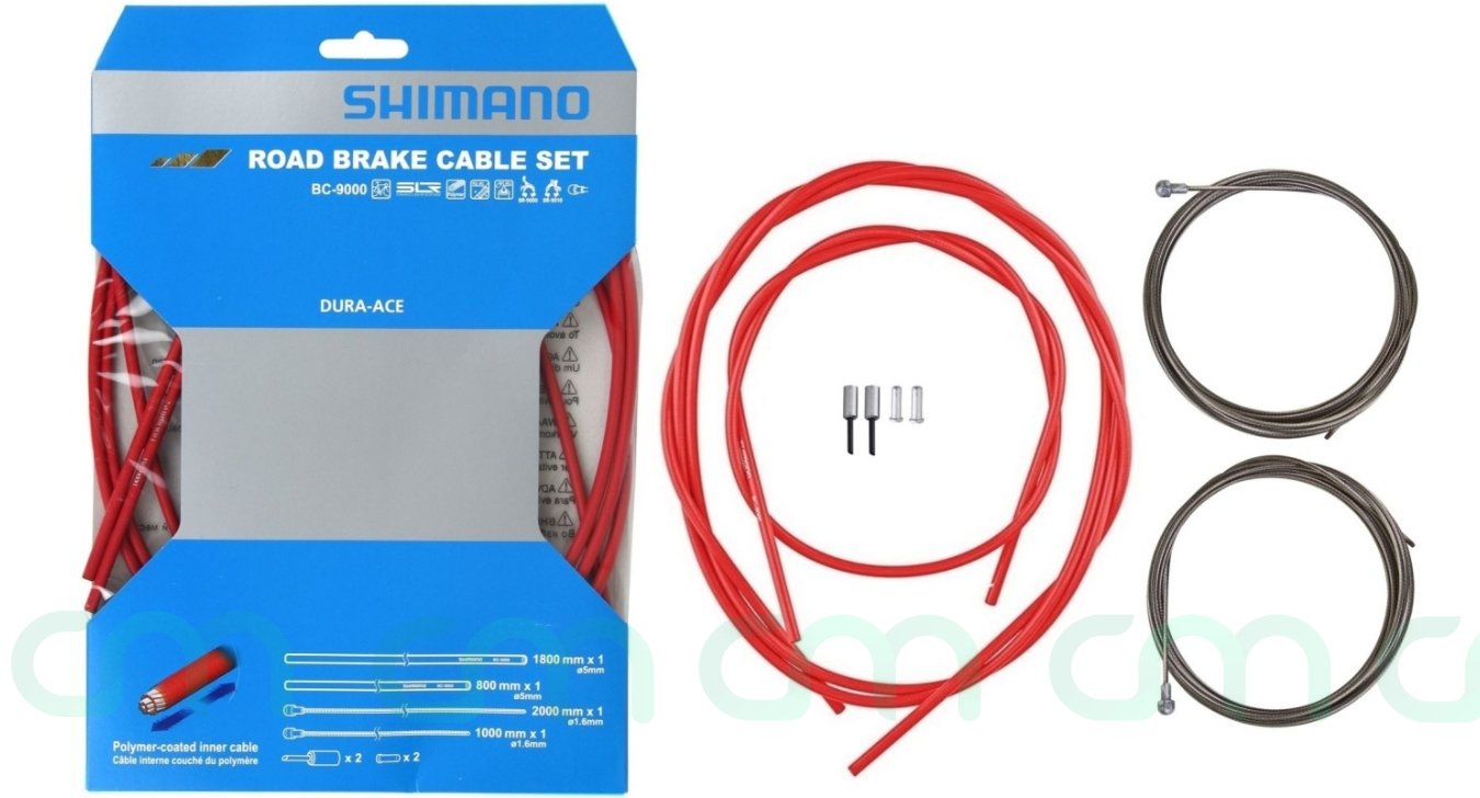 Shimano Dura Ace BC-9000 Road Red Polymer Brake Cable Set Y8YZ98030