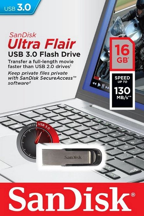 Sandisk Ultra Flair 16GB USB 3.0 150MB/s SDCZ73 016G