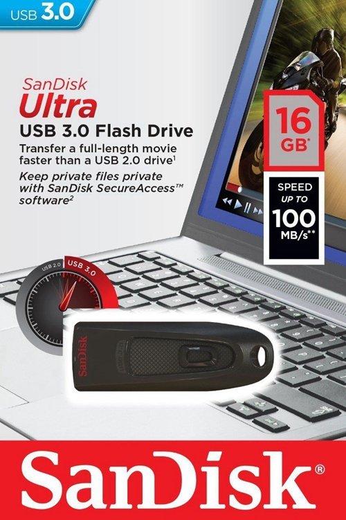 Sandisk Ultra 16GB USB 3.0 100MB/s SDCZ48 016G