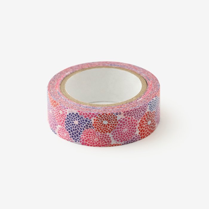 SO-SU-U Masking Tape Chrysanthemum 1.5cm width - Made in Japan