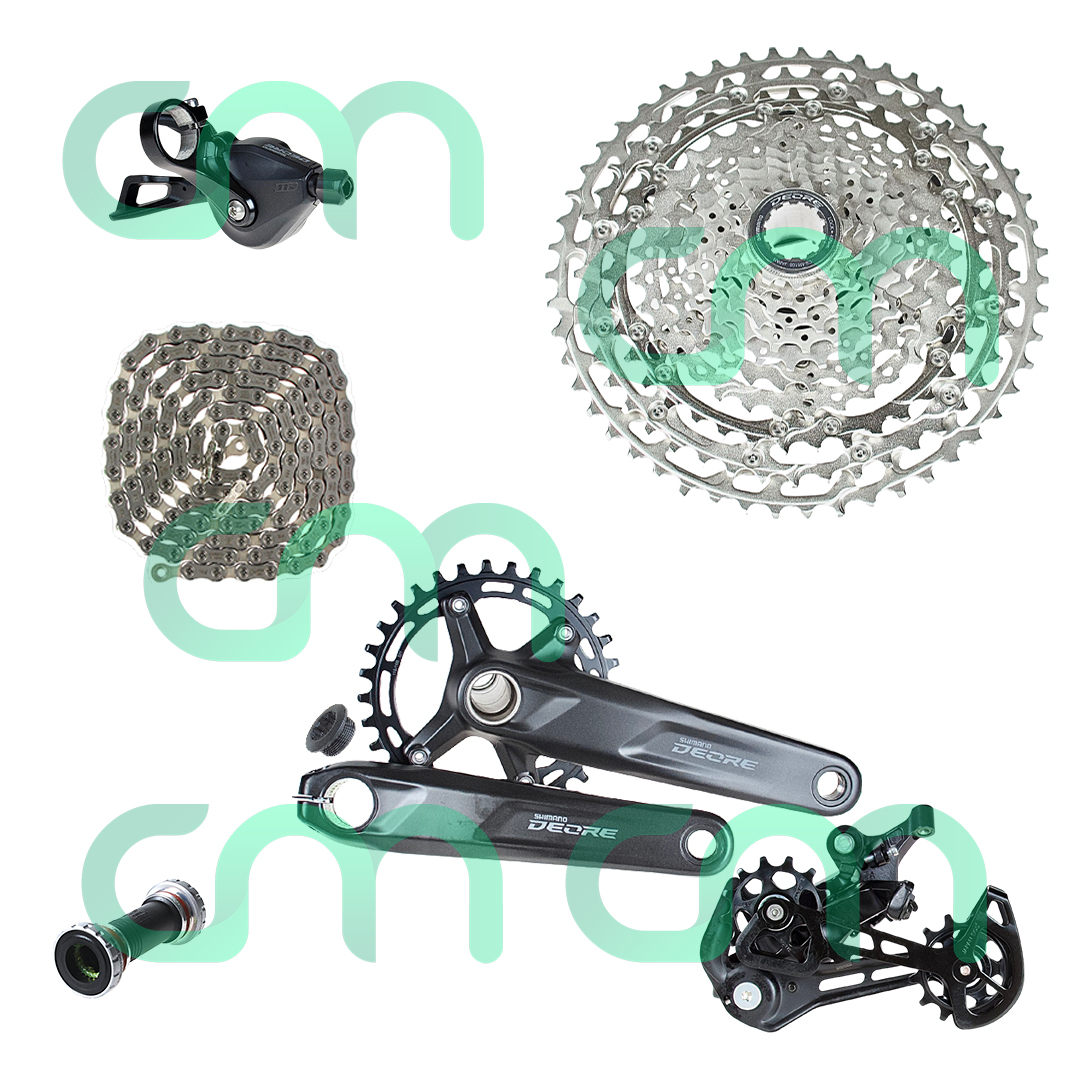 Shimano Deore M5100 5pcs Groupset w/FC-M5100 32T 170 or 175mm & HG601 Chain New
