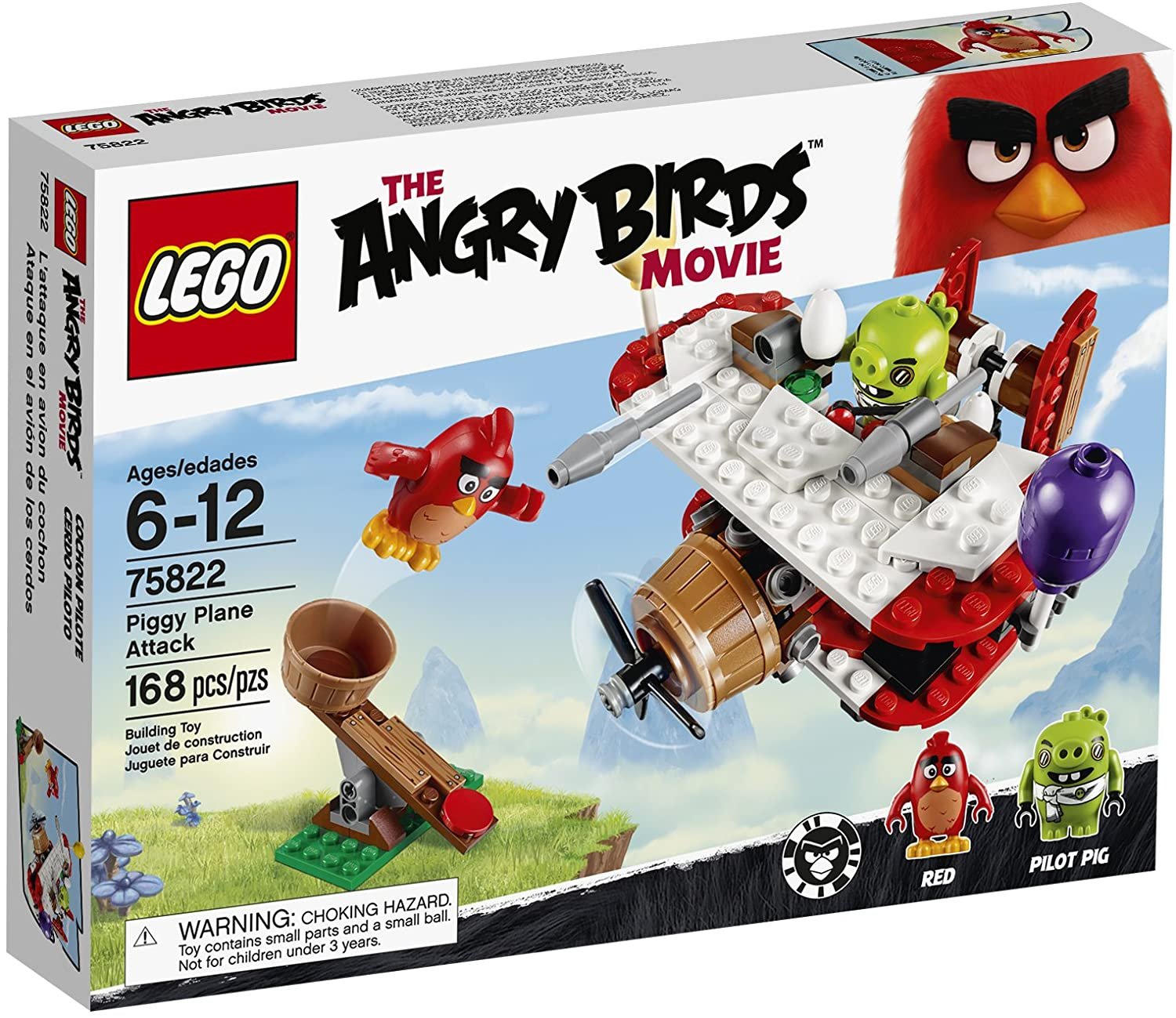 LEGO Angry Birds 75822 Piggy Plane Attack Building Kit (168 Piece)