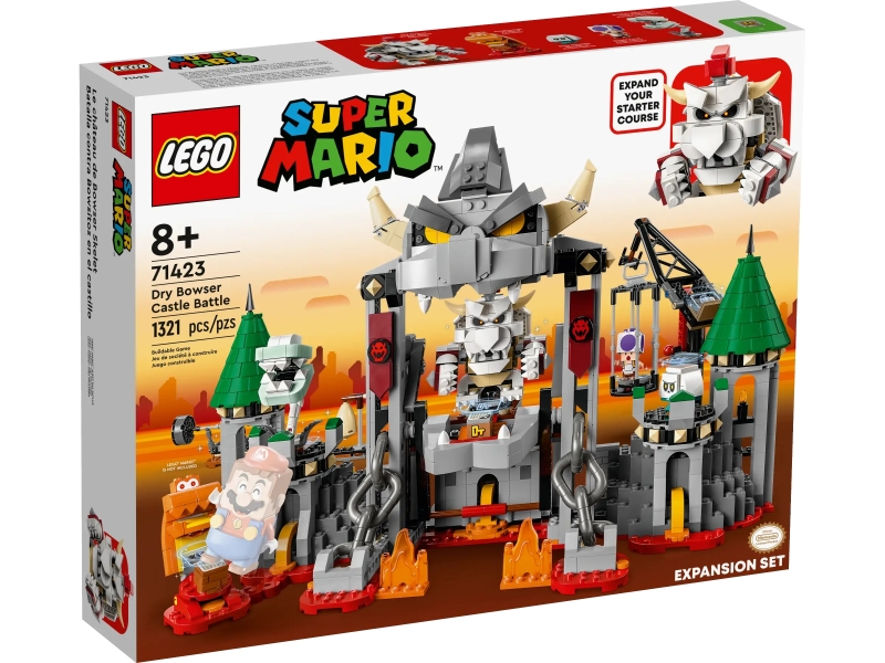 LEGO Super Mario Series 71423 Dry Bowser Castle Battle Expansion Set