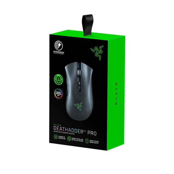 Razer DeathAdder V2 Pro mouse Right-hand Bluetooth+USB Type-A Optical 20000 DPI