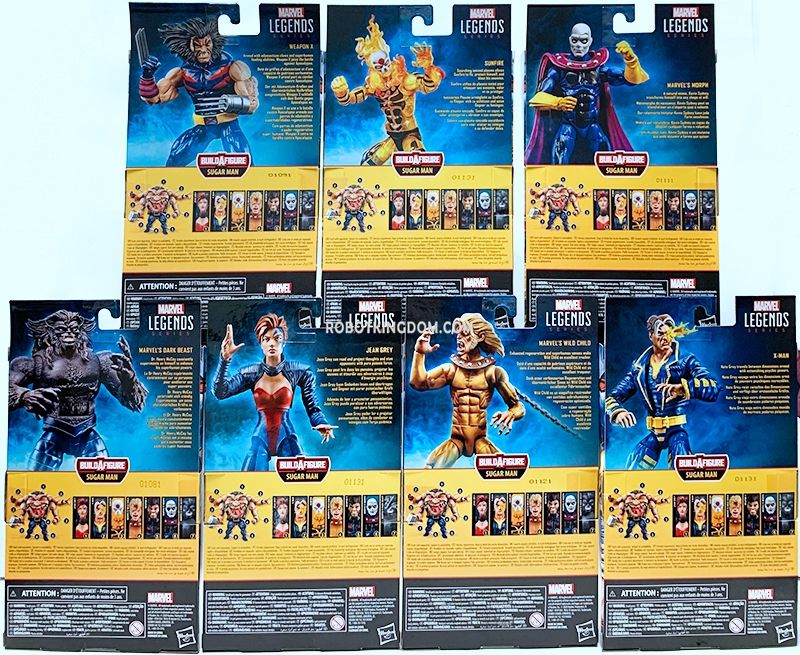 Hasbro Marvel Legends X-Men Wave set of 7 BAF Sugar Man