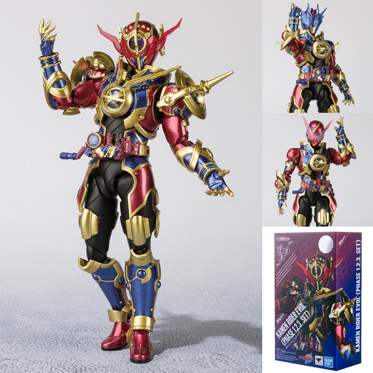 Bandai S.H.Figuarts Kamen Rider Build Evol (Phase 1. 2. 3. Set) Figure JP LTD