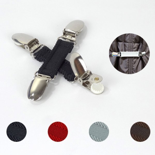DRESS CLIPS-SET ROLLING WEBBING  COLOR SILVER CLIPS - CINCH BACK OF CLOTHING