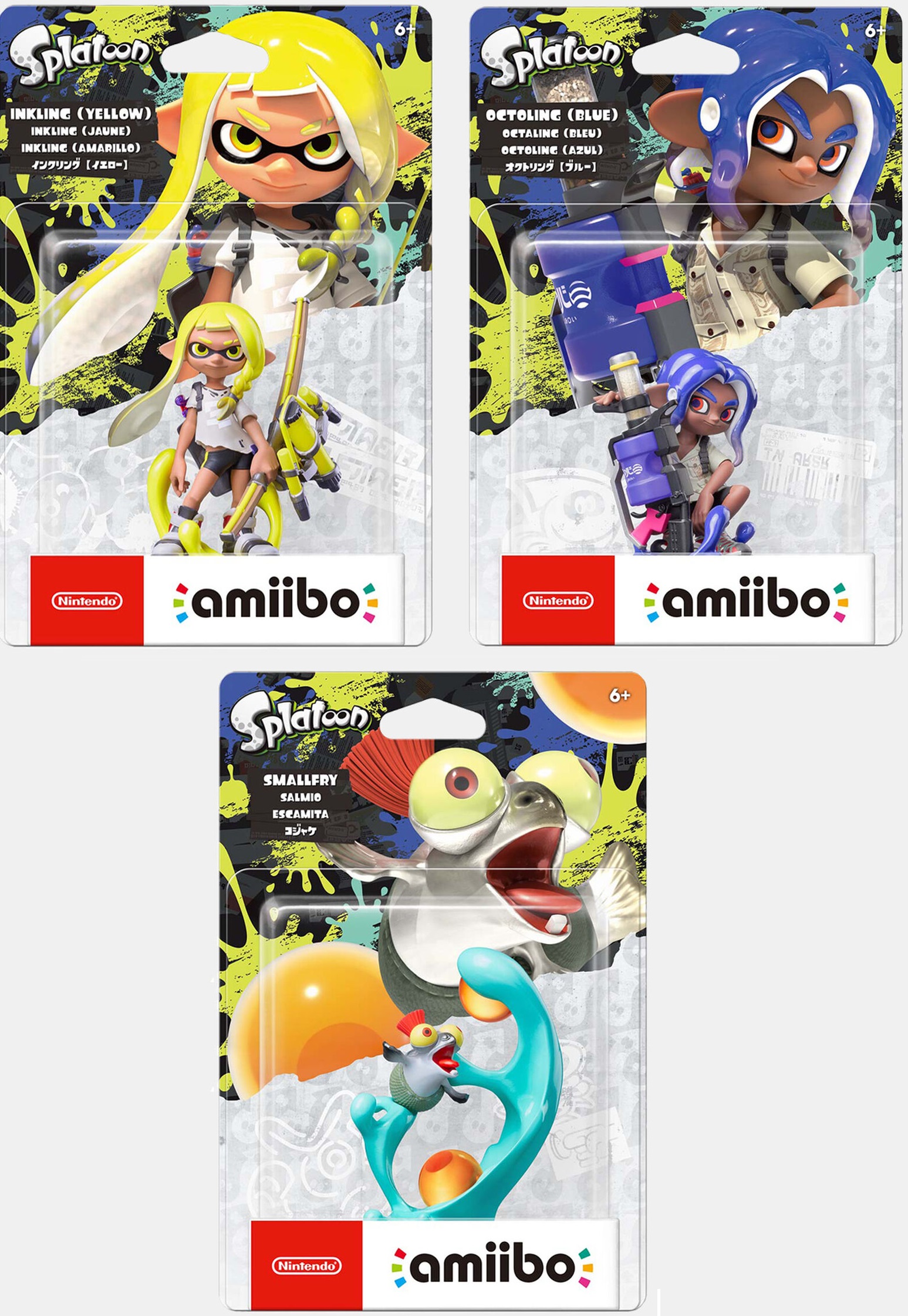 Nintendo Amiibo Splatoon 3 - Octoling (Blue) + Inkling (Yellow) Smallfry Switch