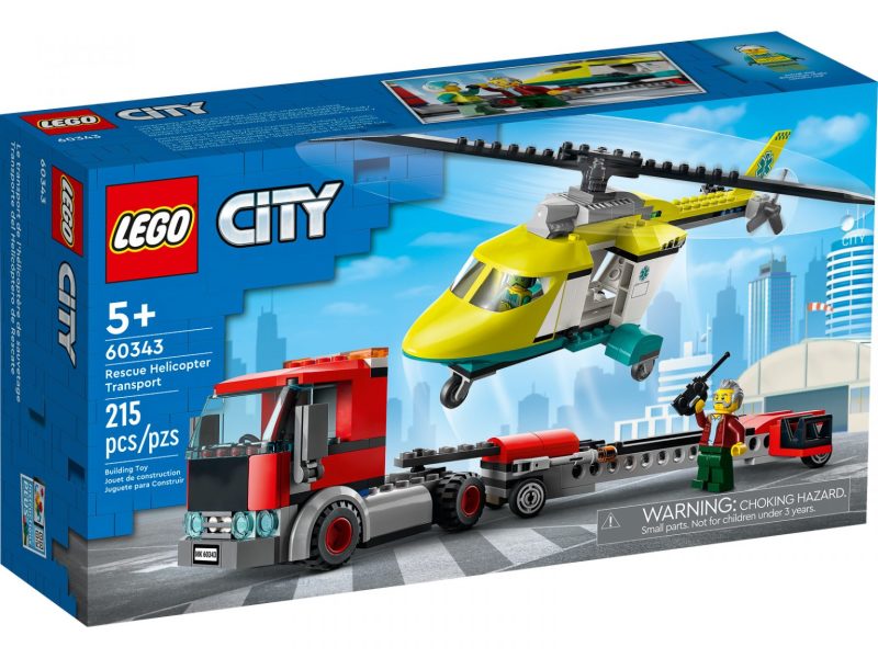 LEGO City Series 60343 Rescue Helicopter Transport