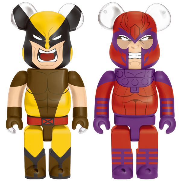 Medicom Bearbrick x Marvel X-Men Happy Lottery Wolverine & Magneto 400% Set of 2