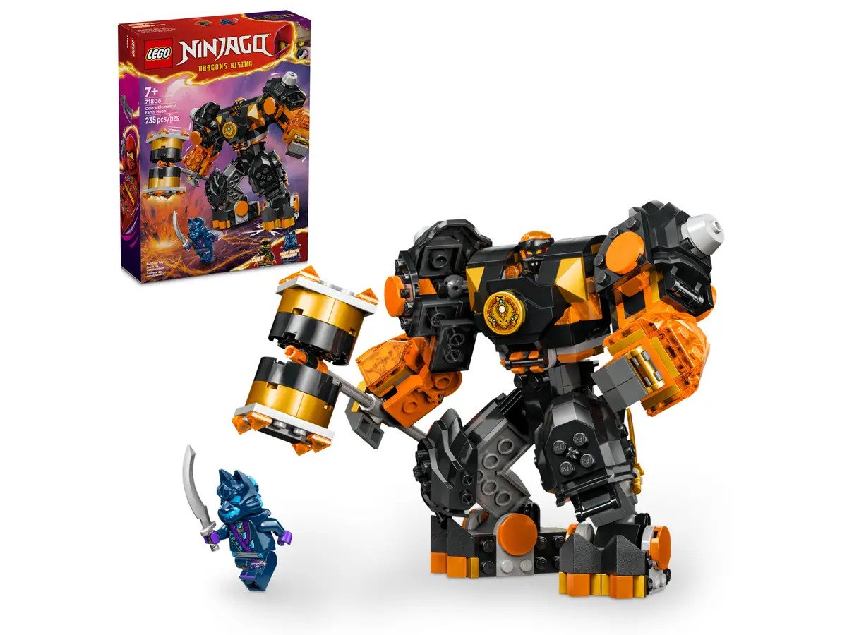 LEGO NINJAGO Series 71806 Cole's Elemental Earth Mech