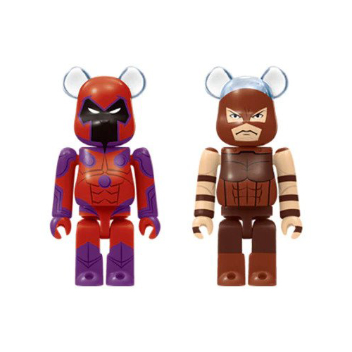 Medicom Bearbrick x Marvel X-Men Happy Lottery Magneto & Juggernaut Pair 100%