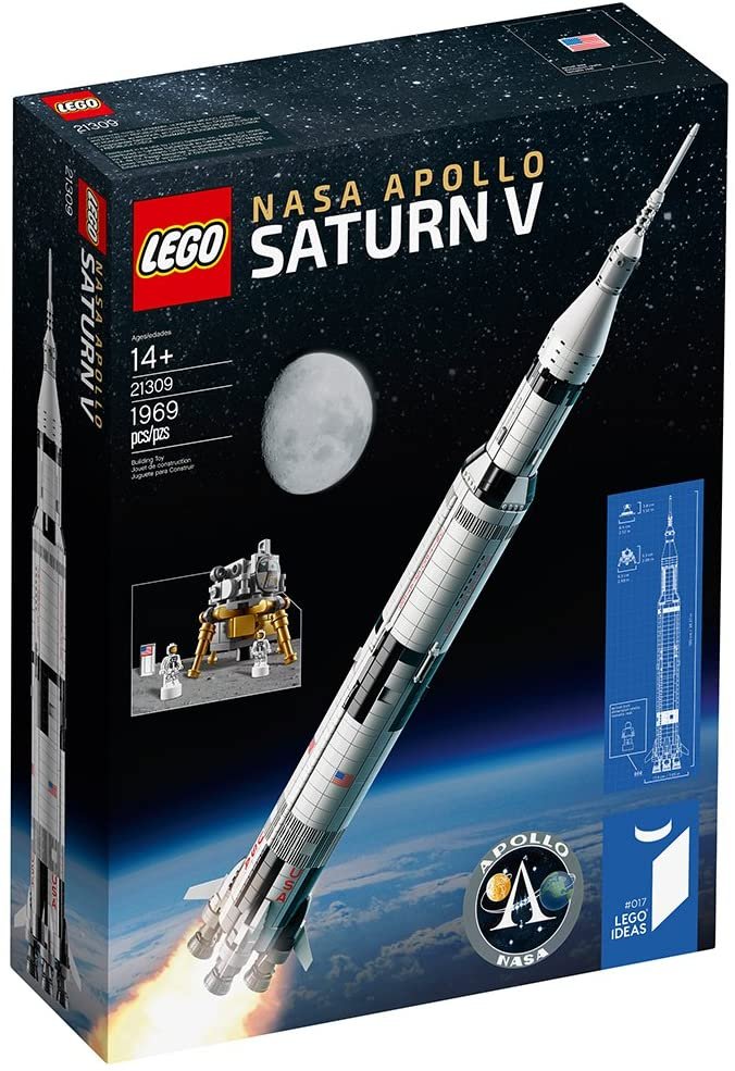 LEGO Ideas NASA Apollo Saturn V 21309 Outer Space Model Rocket for Kids and Adults, Science Building Kit