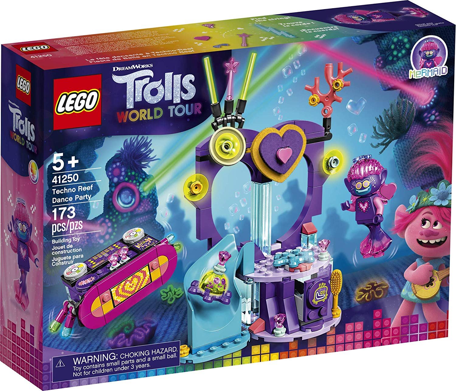 LEGO Trolls World Tour Techno Reef Dance Party 41250 Building Kit, Awesome Trolls Playset for Creative Play