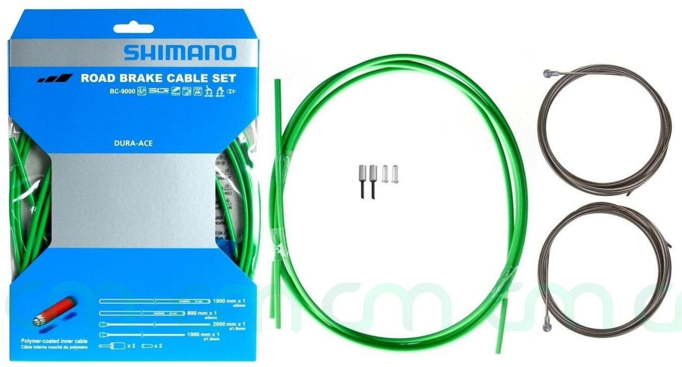 Shimano Dura-Ace BC-9000 (Green) Poly-Coated Brake Cable Set NIB