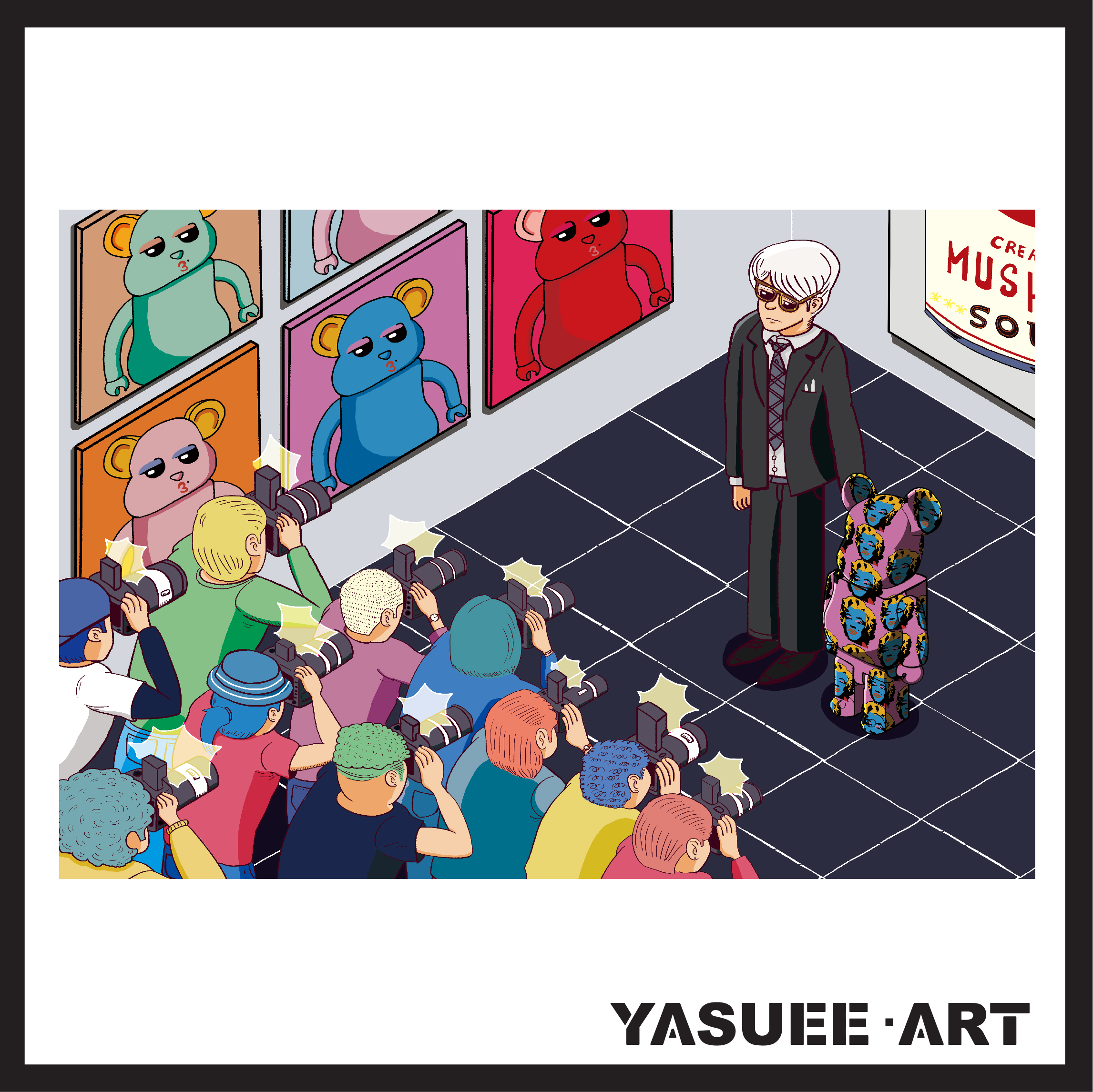 Andy Warhol be@rbrick 1000% story bearbrick art paint (297 x 420 mm) 50 pcs limited