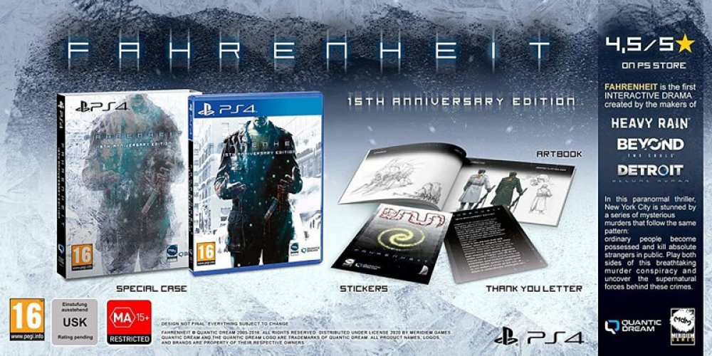 PlayStation 4 GamePS4 Fahrenheit [15th Anniversary Edition] English Ver