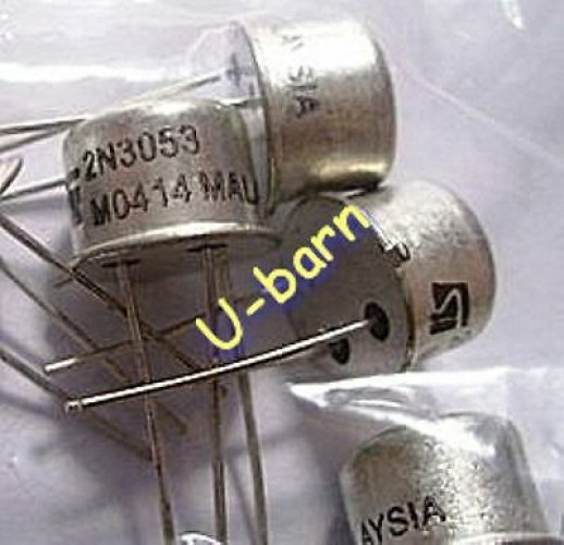 2pcs MOT 2N3053 CAN-3 MEDIUM POWER SILICON NPN PLANARTRANSISTOR