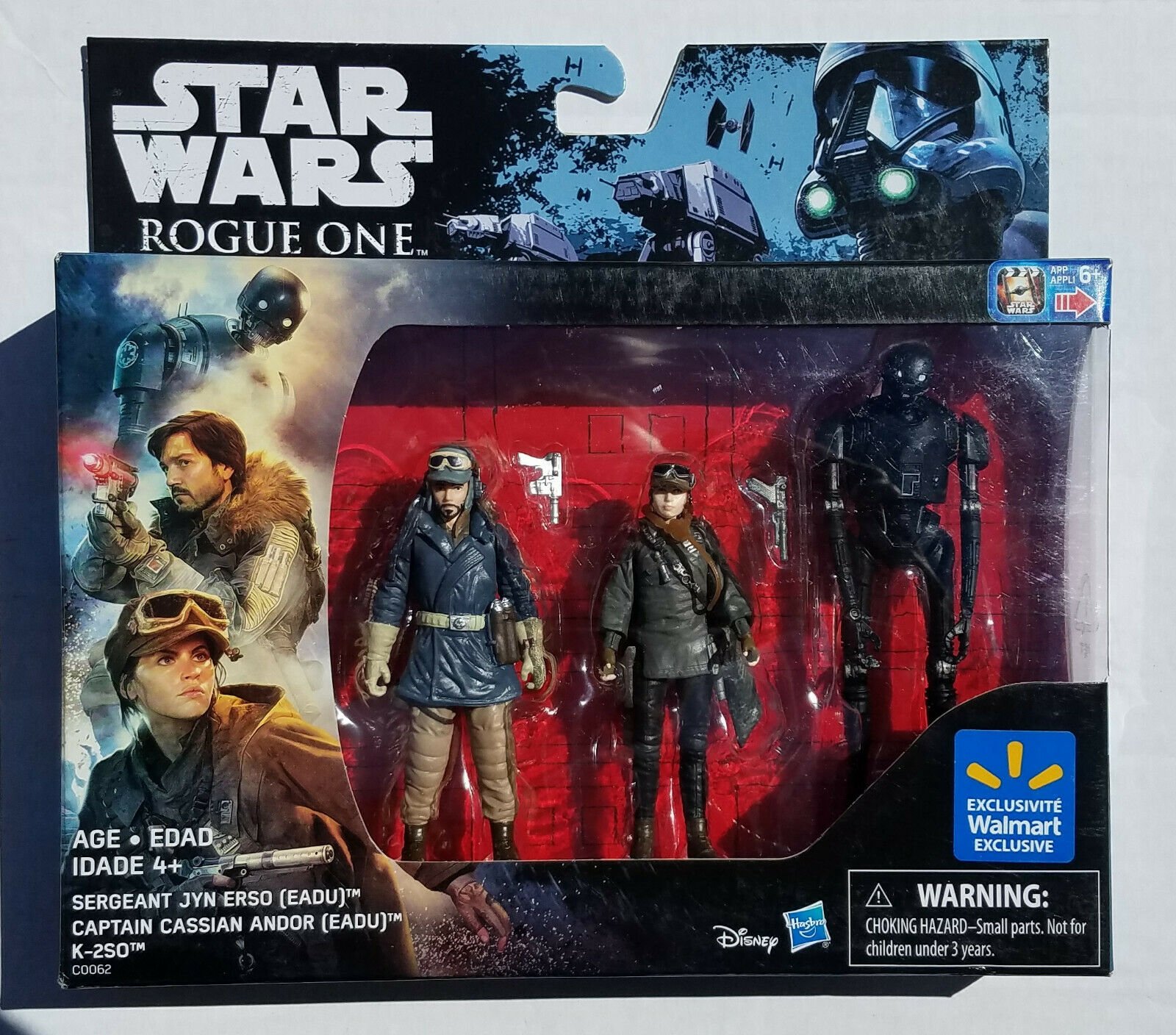 Hasbro Star Wars Rogue One Action Figure Set 3 pack 3.75" K-2S0 Jyn Cassian
