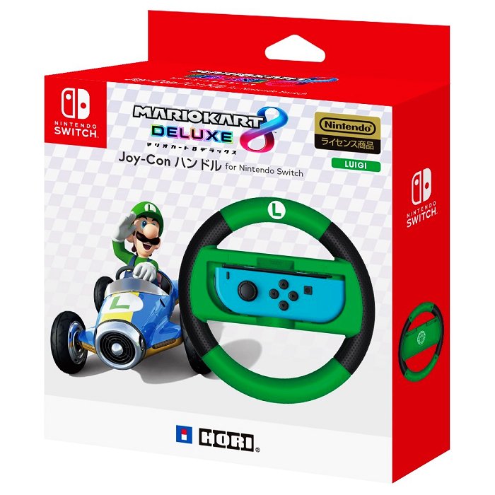 NS Joy-Con Racing Wheel (Mario Kart 8 Deluxe)(Luigi)(NSW-055)(Hori) - JPN