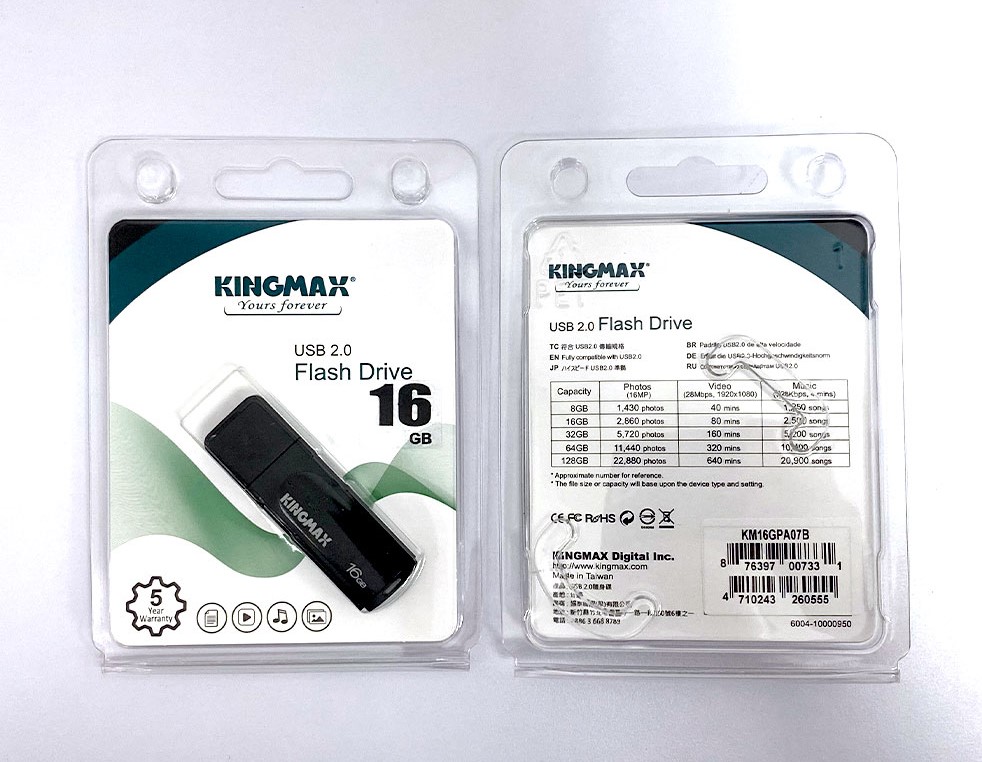 Kingmax PA-07 16GB USB 2.0 Flash Drive Black Color KM16GPA07B
