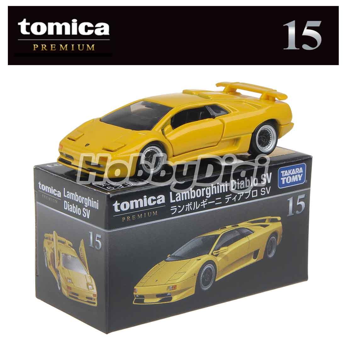 Tomica Premium Diecast Model Car No15 - Lamborghini Diablo SV