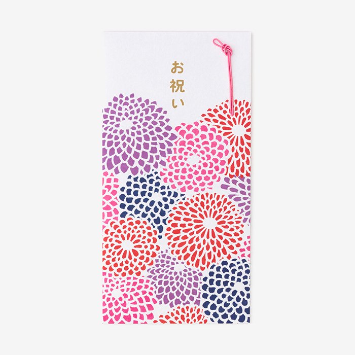 SO-SU-U Birthday Wedding Celebration Simple Gift Envelop Chrysanthemum - Made in Japan