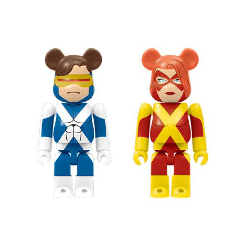 Medicom Bearbrick x Marvel X-Men Happy Lottery Marvel Girl & Cyclops Pair 100%