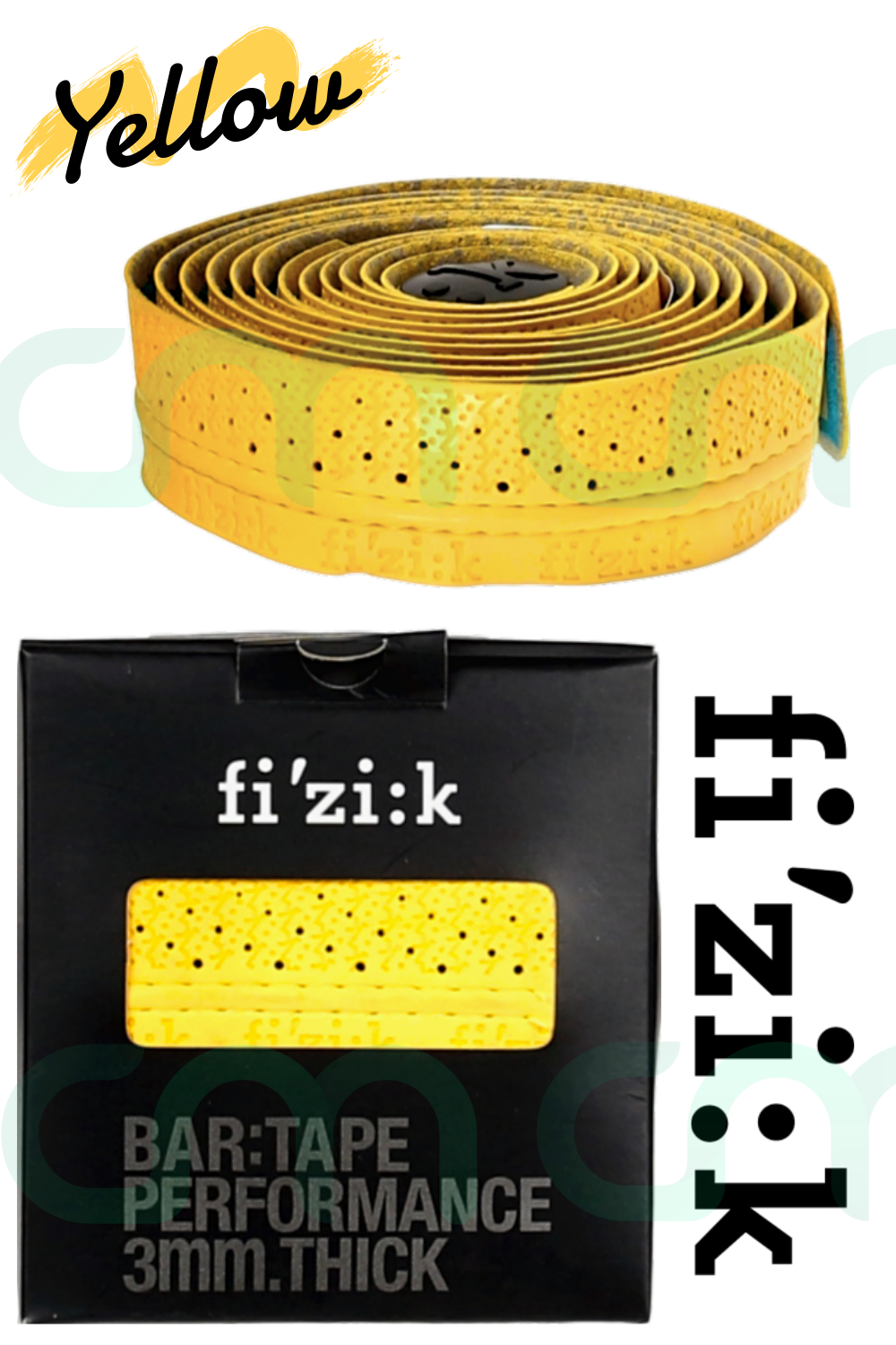 Genuine FIZIK Performance Tacky Touch 3mm Thick Bar Tape NIB (Yellow)