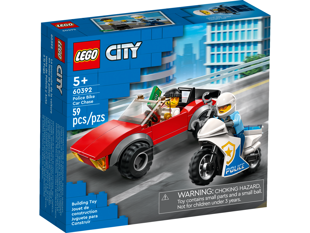 LEGO City Series 60392 Police Bike Car Chase