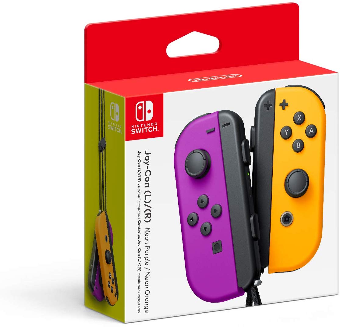 Nintendo Switch NS Joy-Con Controllers (Purple / Neon Orange)