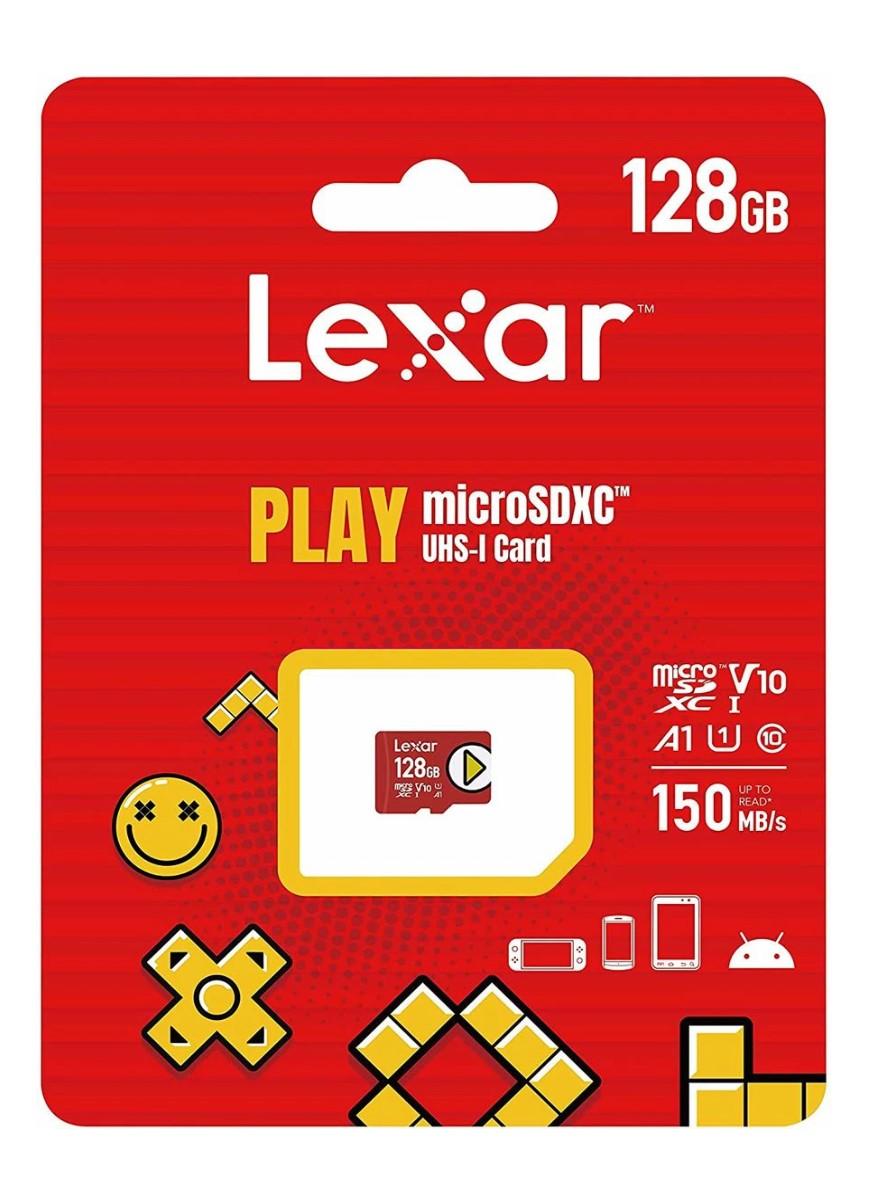 Lexar Play 128GB microSDXC UHS-I Class 10 150MB/s Gaming Devices LMSPLAY128G-BNNNG