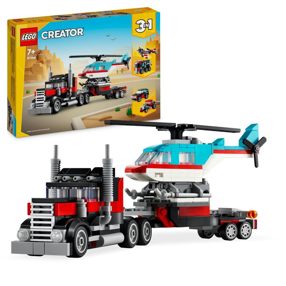 LEGO LEGO Creator Series 31146 Flatbed Truck with Helicopter