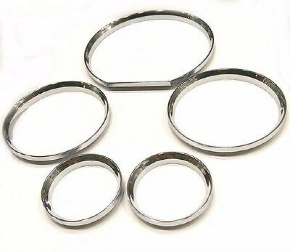 For Mercedes 92-98 W140 S350 500 & 89-02 R129 SL320 Dashboard Meters Chrome Rim