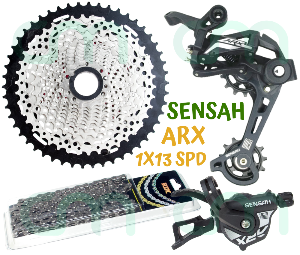 SENSAH ARX 1x13 4pcs Groupset w/ SUMC SX13 126L Chain & Sunshine 50T Cassette