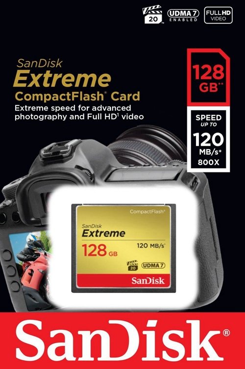 Sandisk 128GB Extreme Compact Flash 120MB/s - SDCFXSB-128G