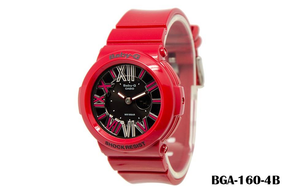 Casio BGA-160-4BDR Neon lighting