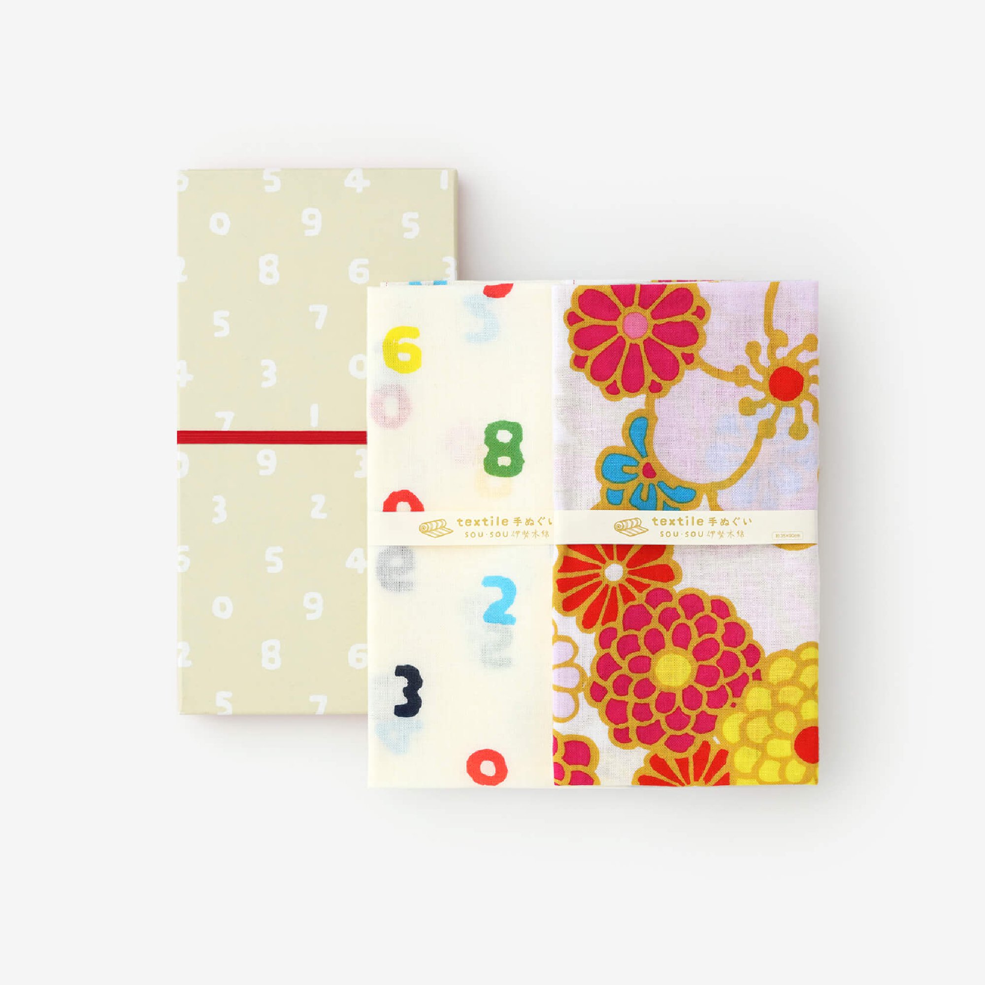 SO-SU-U New Year Gift Handkerchief Set 2 Kinrandonsu x SO-SU-U Five-colored - Made in Japan