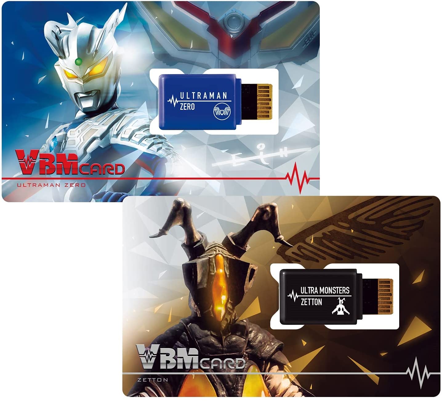 Bandai VBM Card Ultraman Vol.1 Ultraman Zero & Zetton For Vital Bracelet Characters