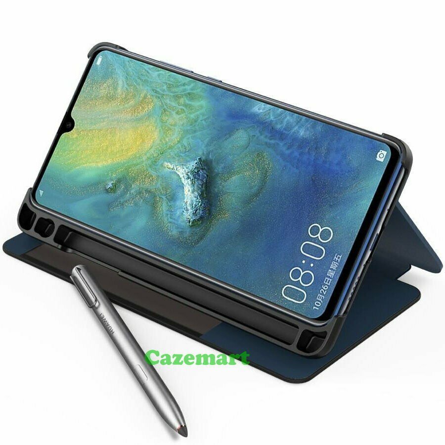 MOMAX Smart Flip Cover Case w/ build-in M-Pen Holder For Huawei Mate 20X Blue_GG