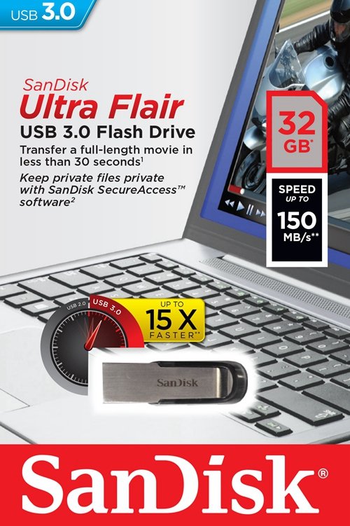 Sandisk Ultra Flair 32GB USB 3.0 150MB/s SDCZ73 032G
