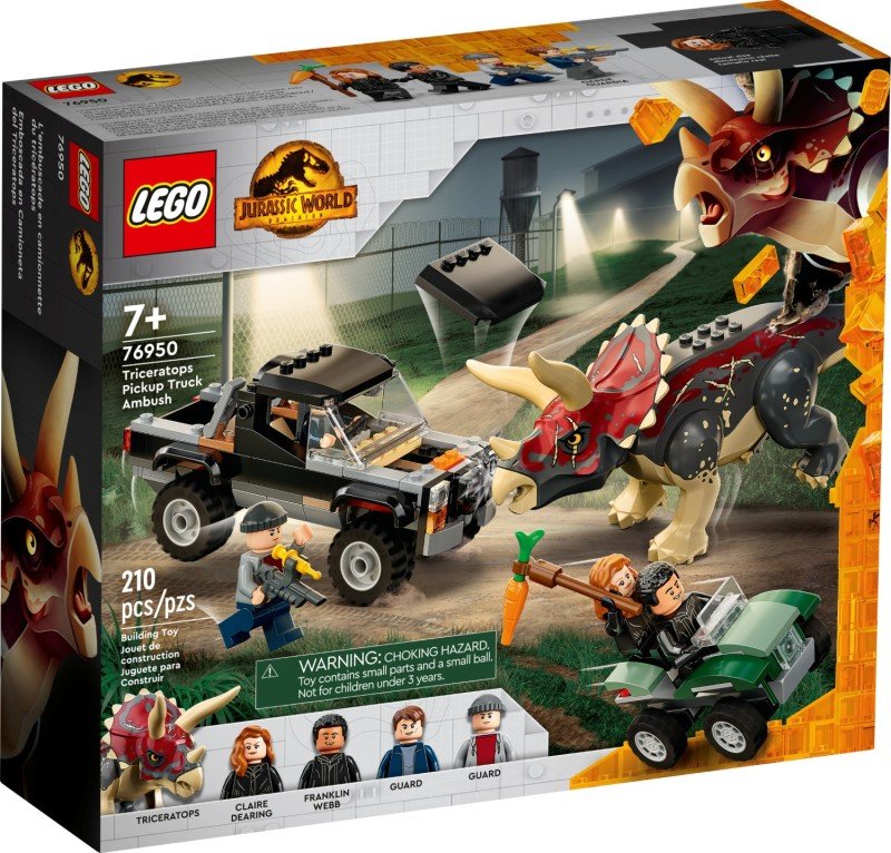 LEGO  Jurassic Park 76950 Triceratops Pickup Truck Attack