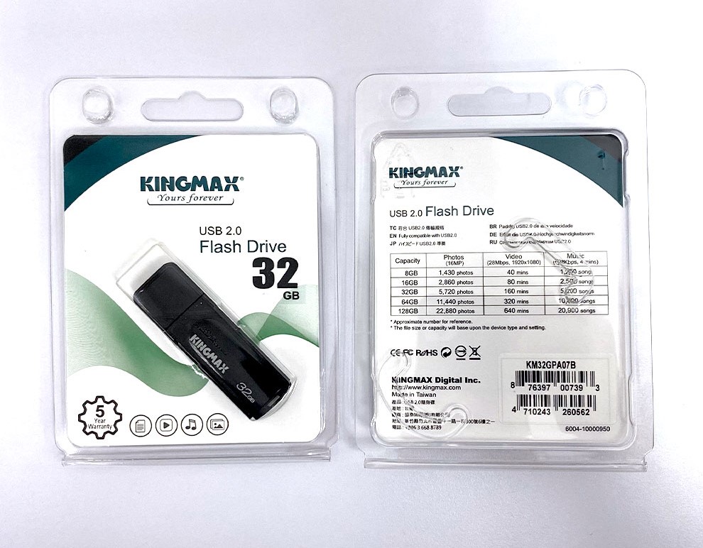 Kingmax PA-07 32GB USB 2.0 Flash Drive Black Color KM32GPA07B