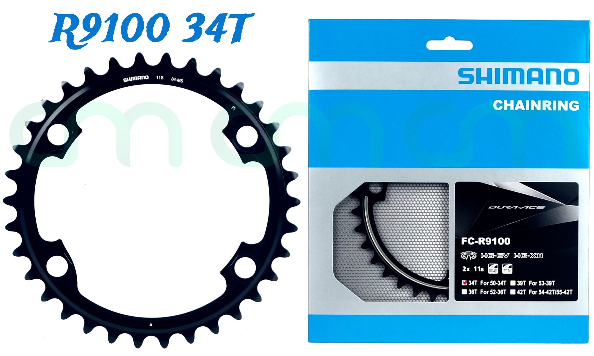 Shimano DURA ACE FC-R9100 Inner Chainring 34T-MS for 50-34T Road Bike 1pc NIB