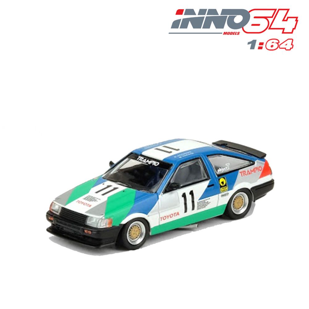 INNO64 1:64 Diecast Model Car - Toyota Corolla Levin Ae86 #11 Trampio Jtcc 1985