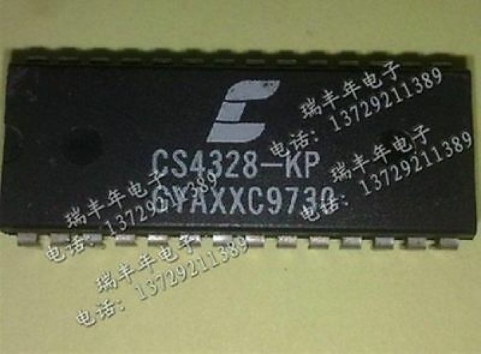 CRYSTAL CS4328-KP DIP-28 18-Bit Stereo D/A Converter for