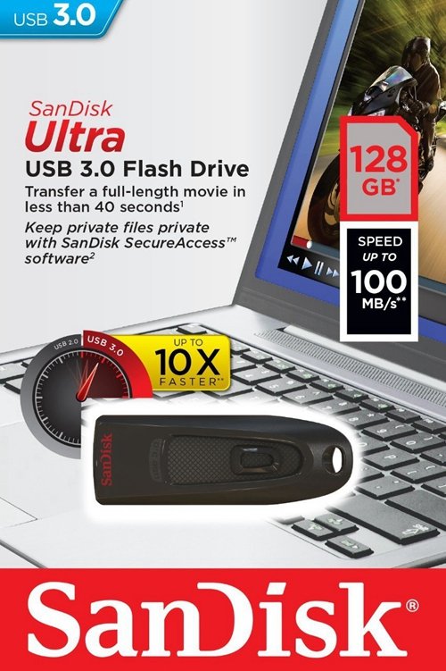 Sandisk Ultra 128GB USB 3.0 100MB/s SDCZ48 128G